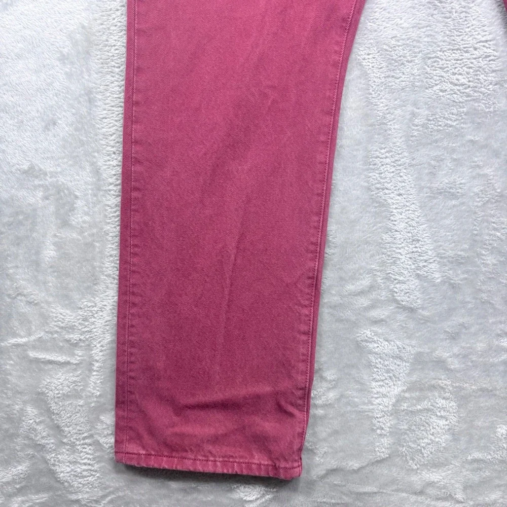 Levi's 501 Original Fit Mens 38x30 Pink Maroon Button Fly Straight Leg Jeans